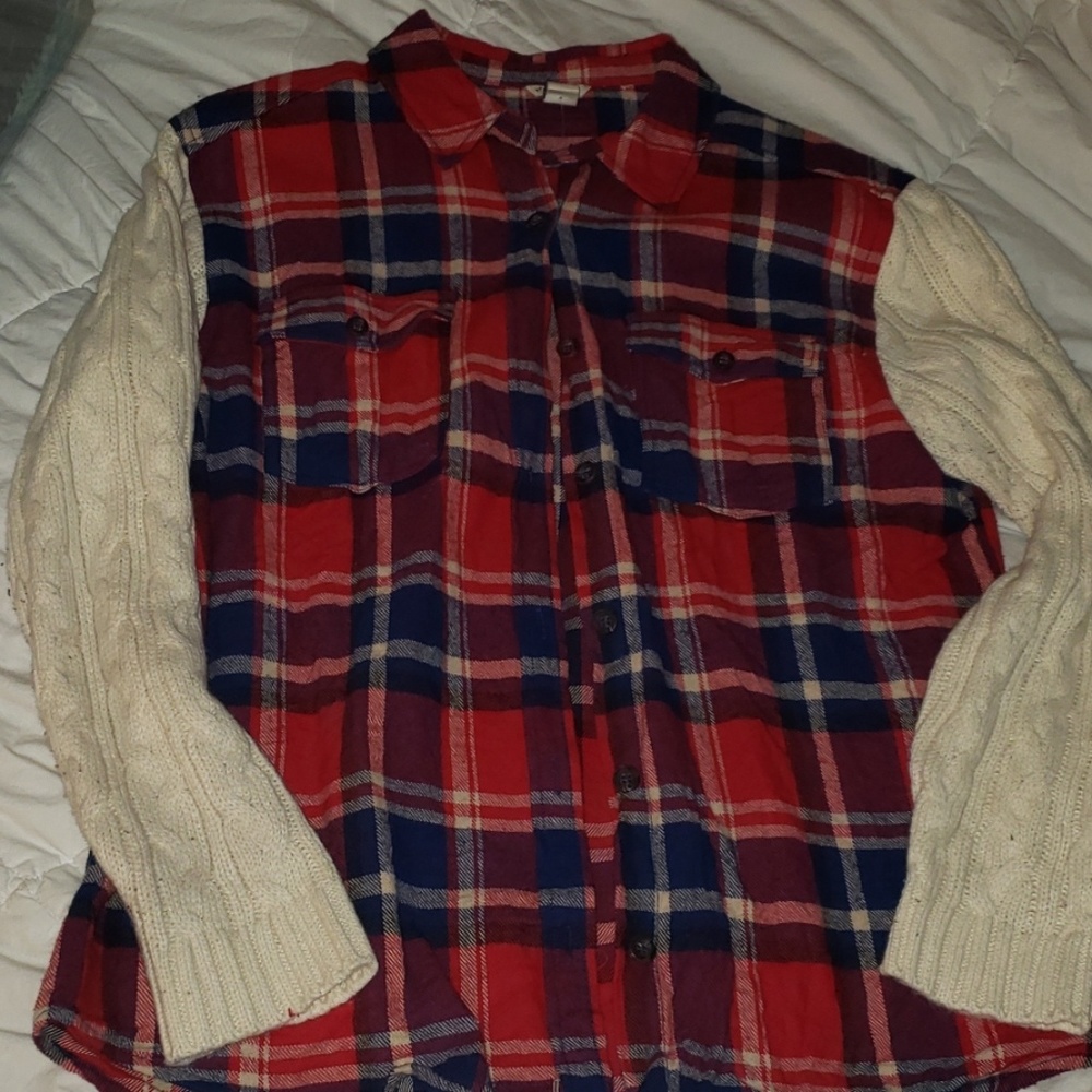Flannel sweater